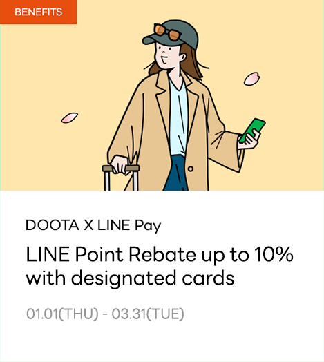DOOTA X LINE Pay  LINE Points Rebate up to 10% with designated cards.